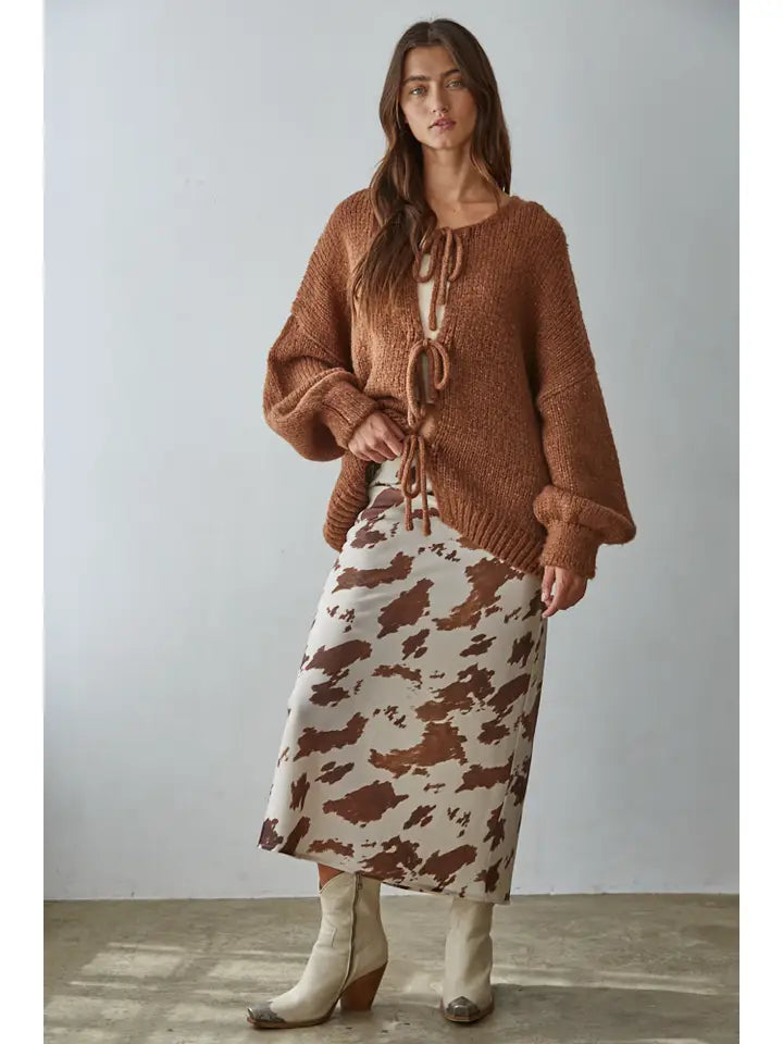 Western Chic Satin Skirt