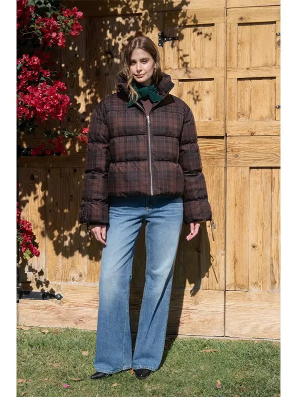 Plaid Puffer Jacket