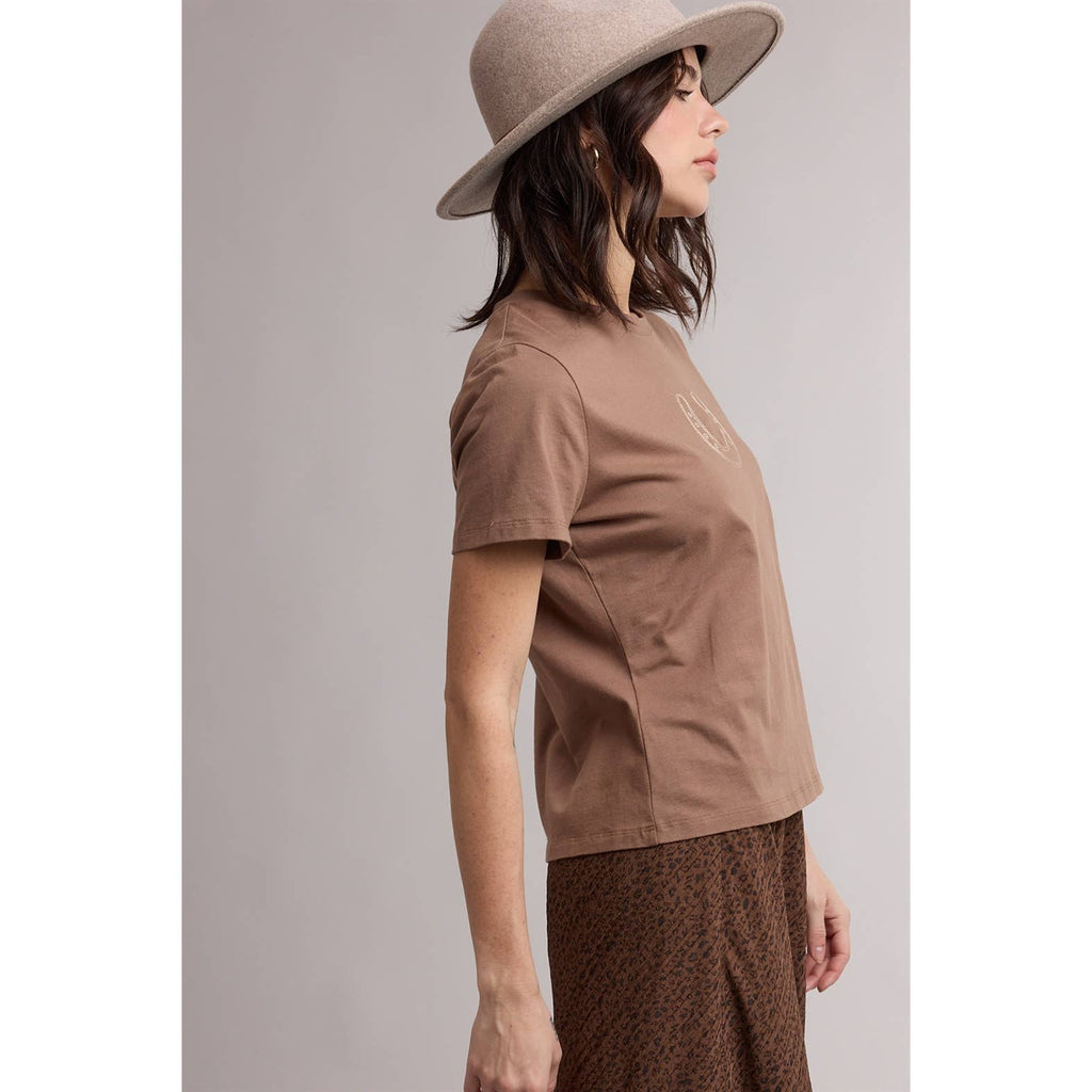 HORSESHOE WESTERN GRAPHIC CREW NECK TEE