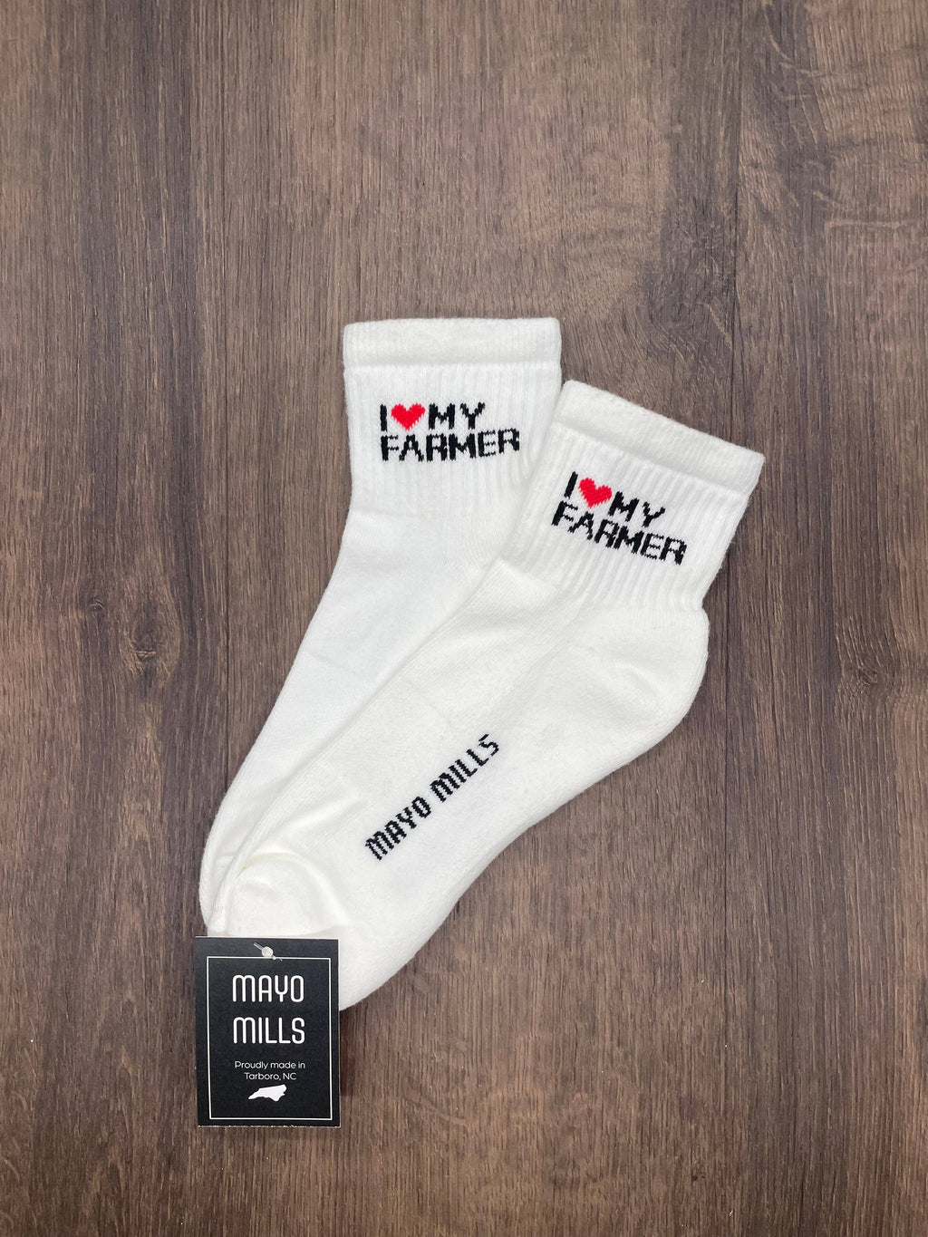I Love My Farmer Quarter Crew Socks