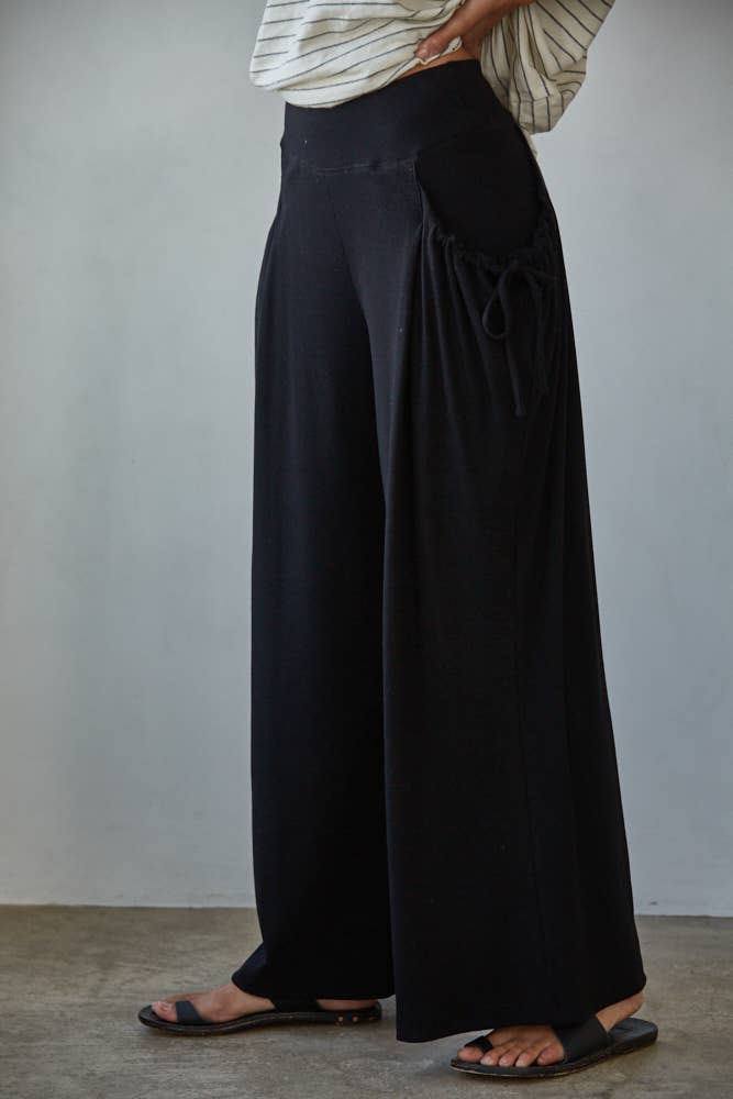 Knit Cotton Modal Spandex Wide Leg Pants