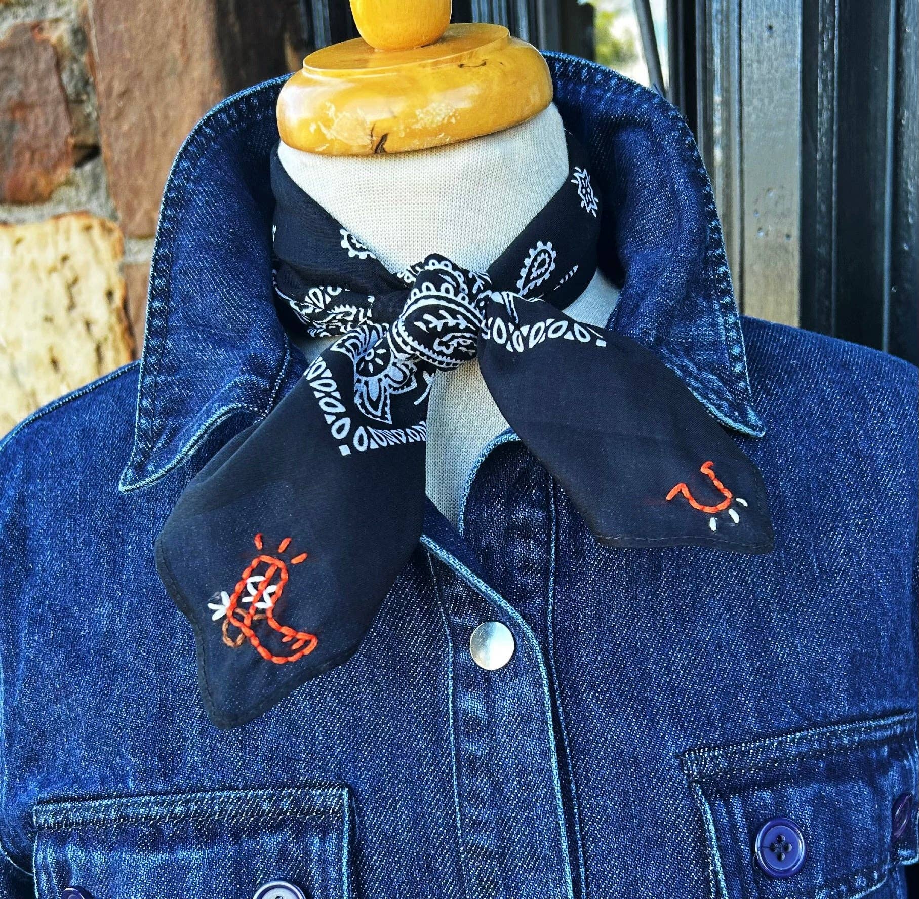 Embroidered Cowboy Bandana