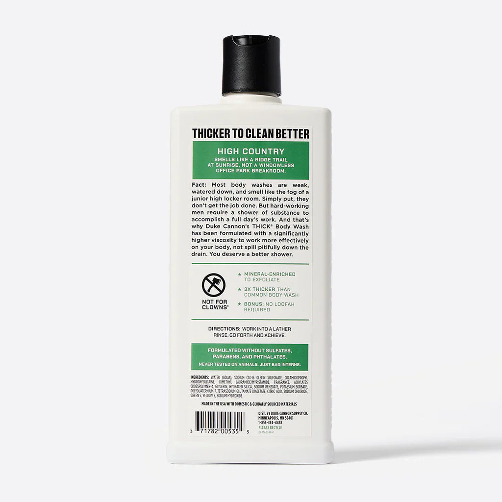High Country Thick Body Wash | Duke Cannon