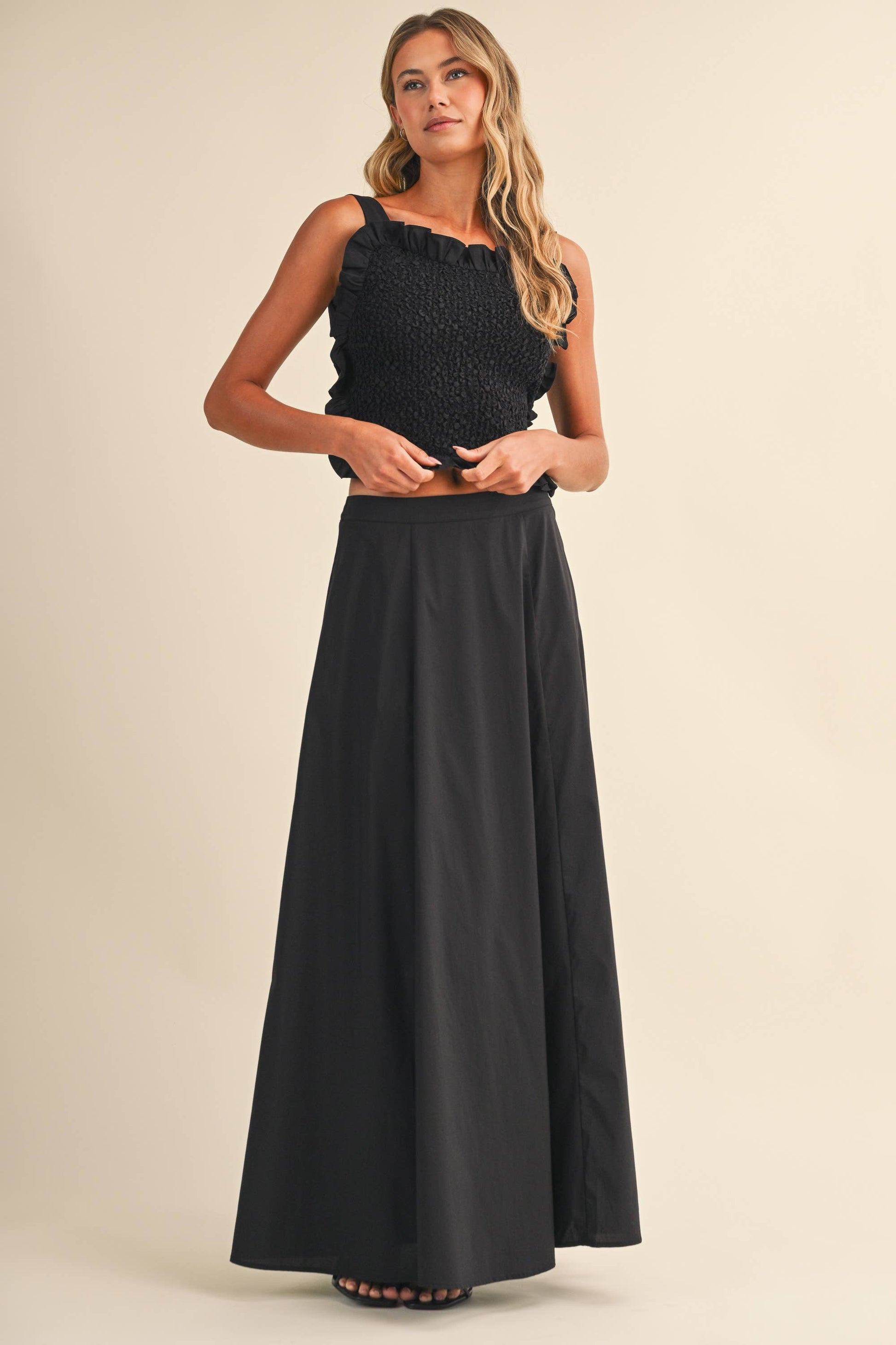 A LINE MAXI SKIRT