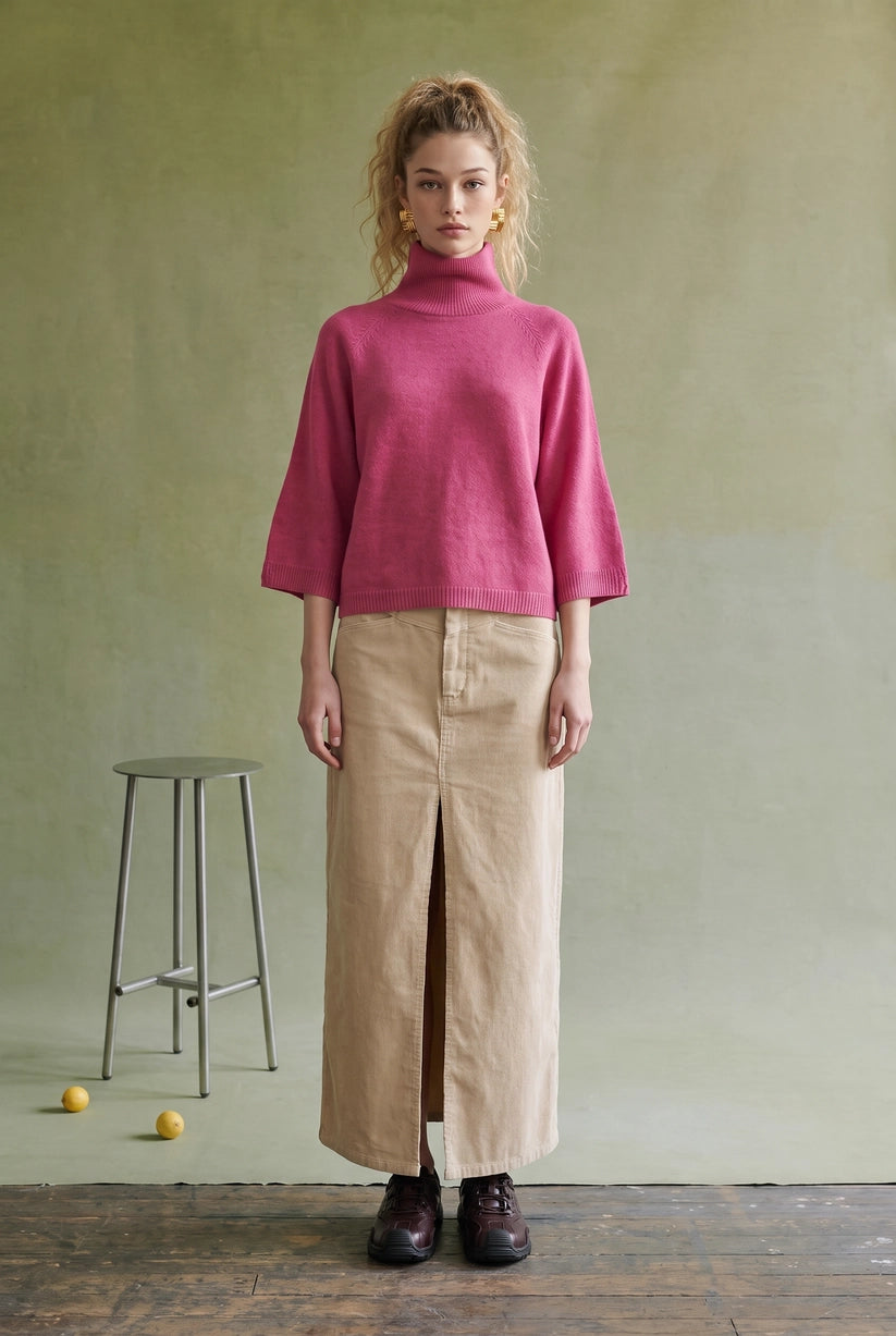 Wide Sleeve Turtleneck Sweater