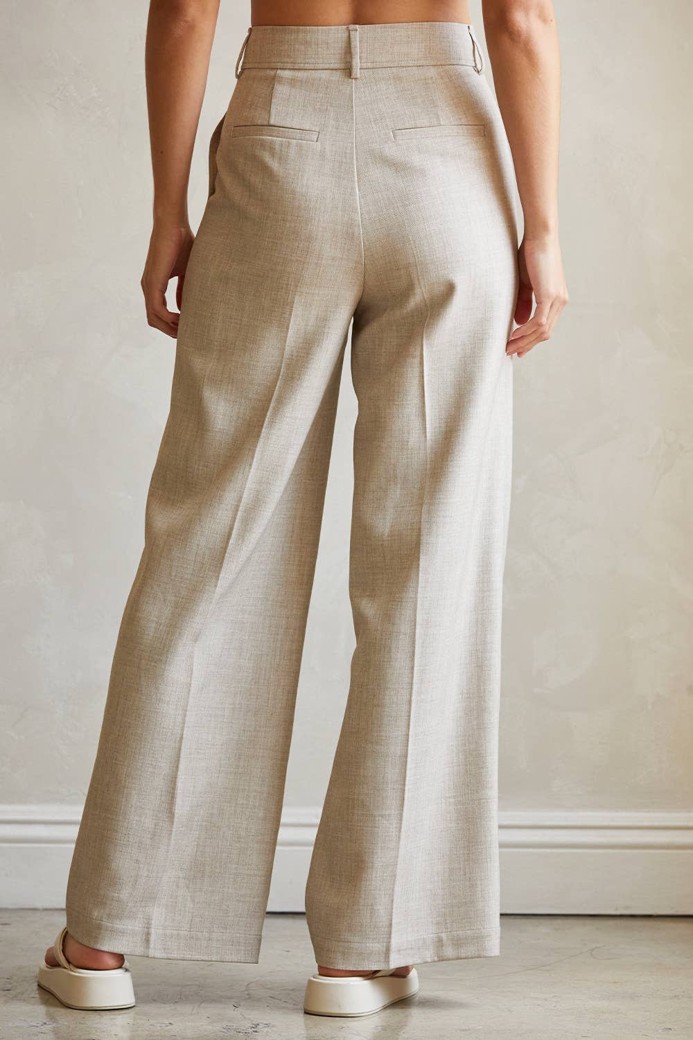 Luna Pleat Front Trouser - OATMEAL