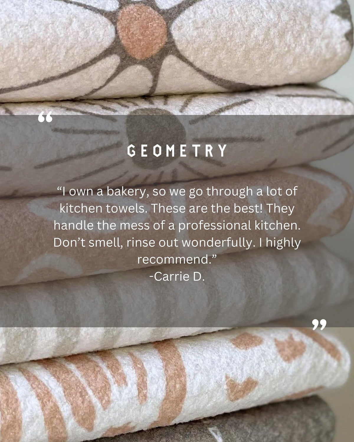 Farm Harvesting Days Geometry Tea Towel