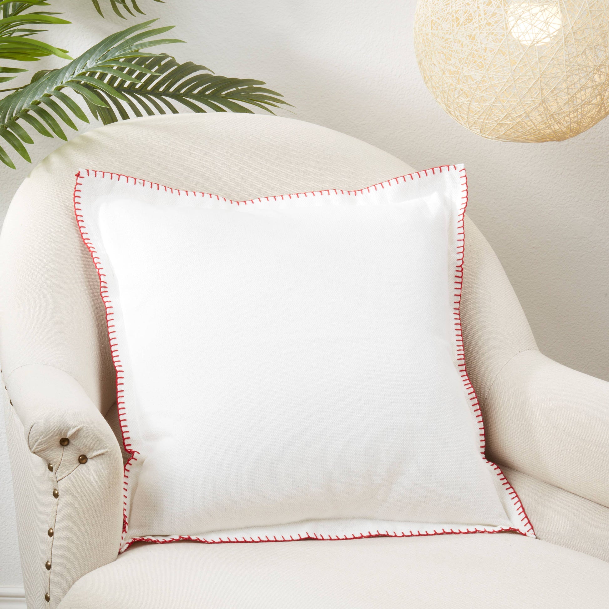 Whip Stitched Flange Pillow - Down Filled