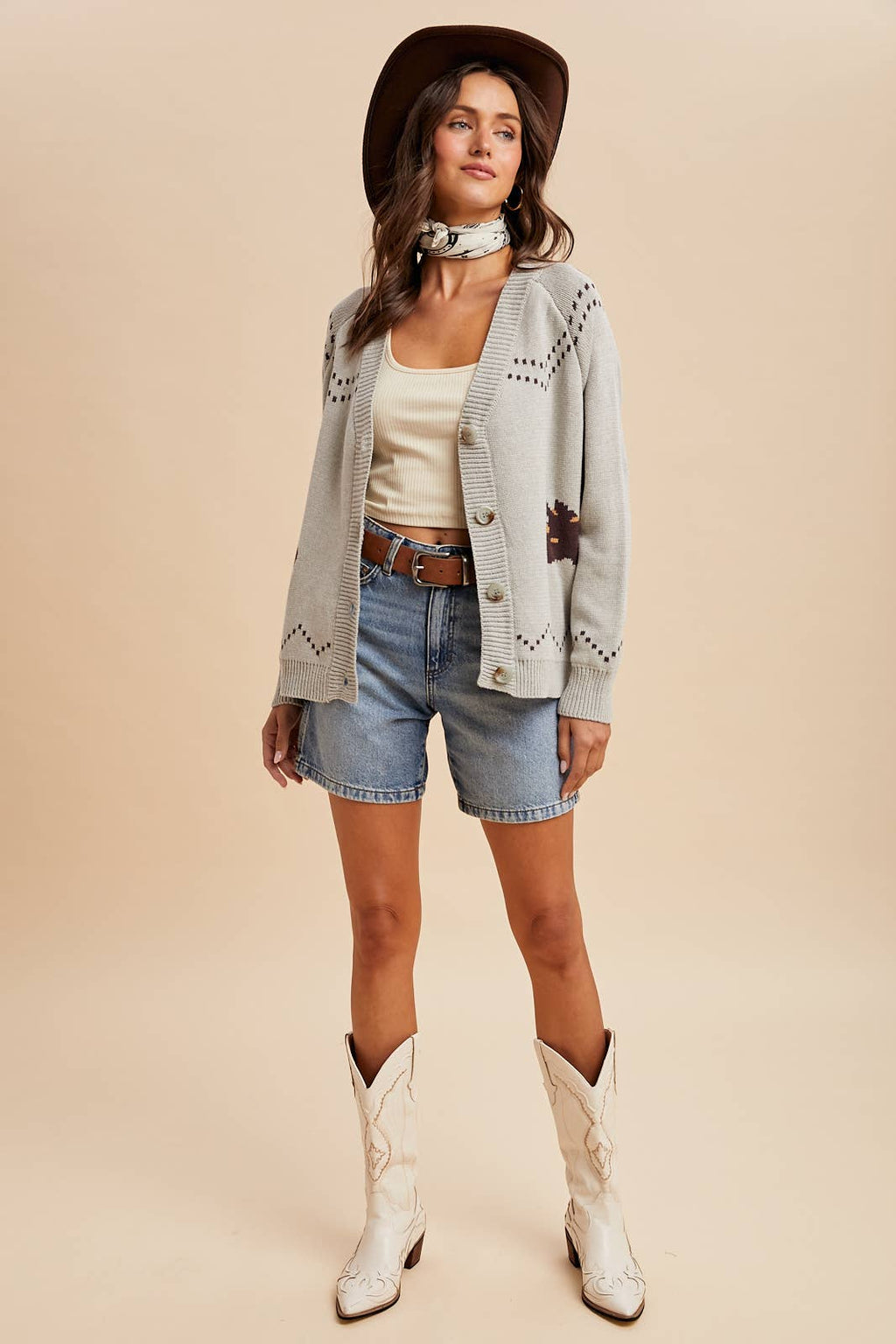 CHUNKY KNITTED HORSE CARDIGAN