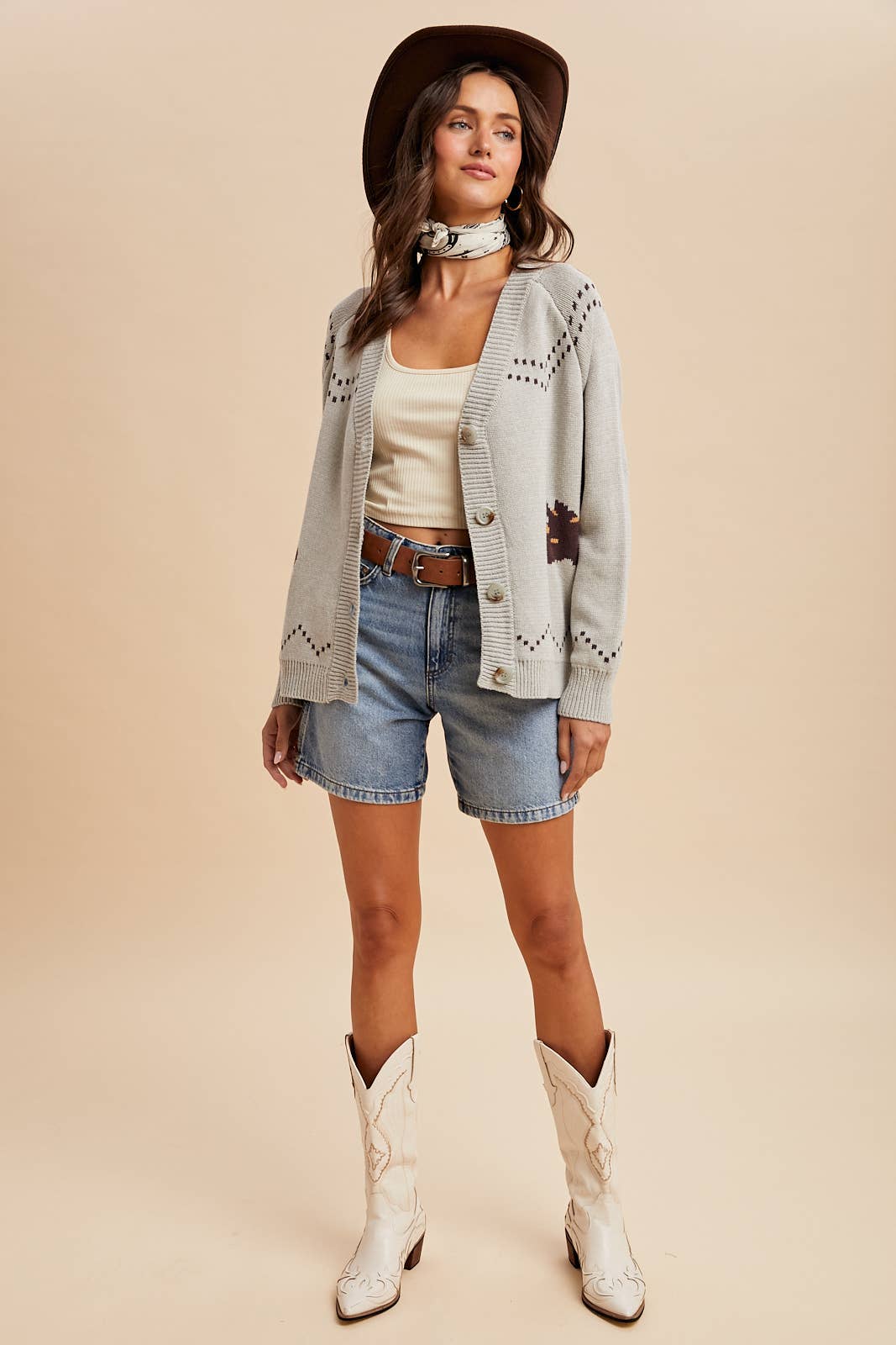 CHUNKY KNITTED HORSE CARDIGAN