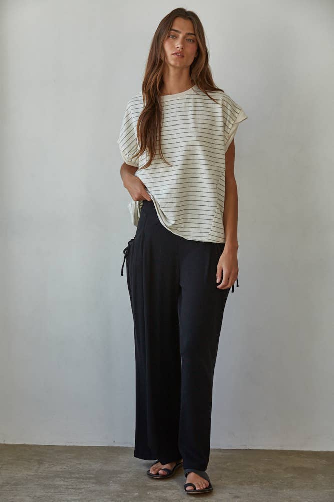 Knit Cotton Modal Spandex Wide Leg Pants