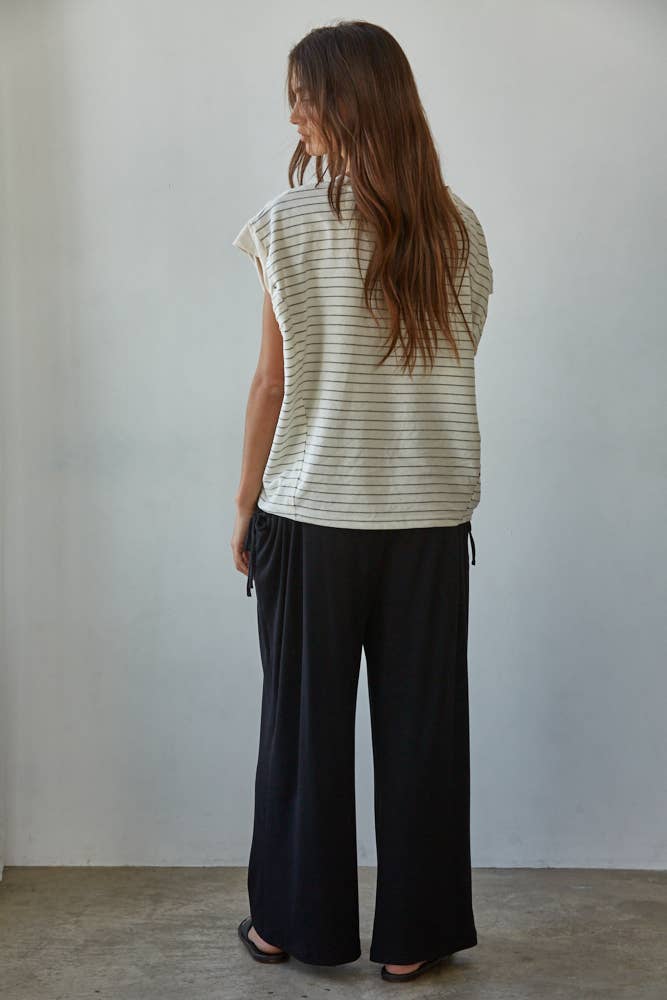 Knit Cotton Modal Spandex Wide Leg Pants