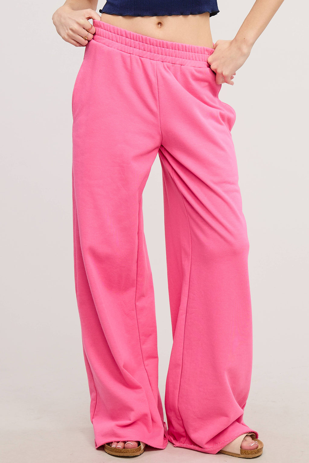 Wide Leg Cotton Jogger Sweatpants
