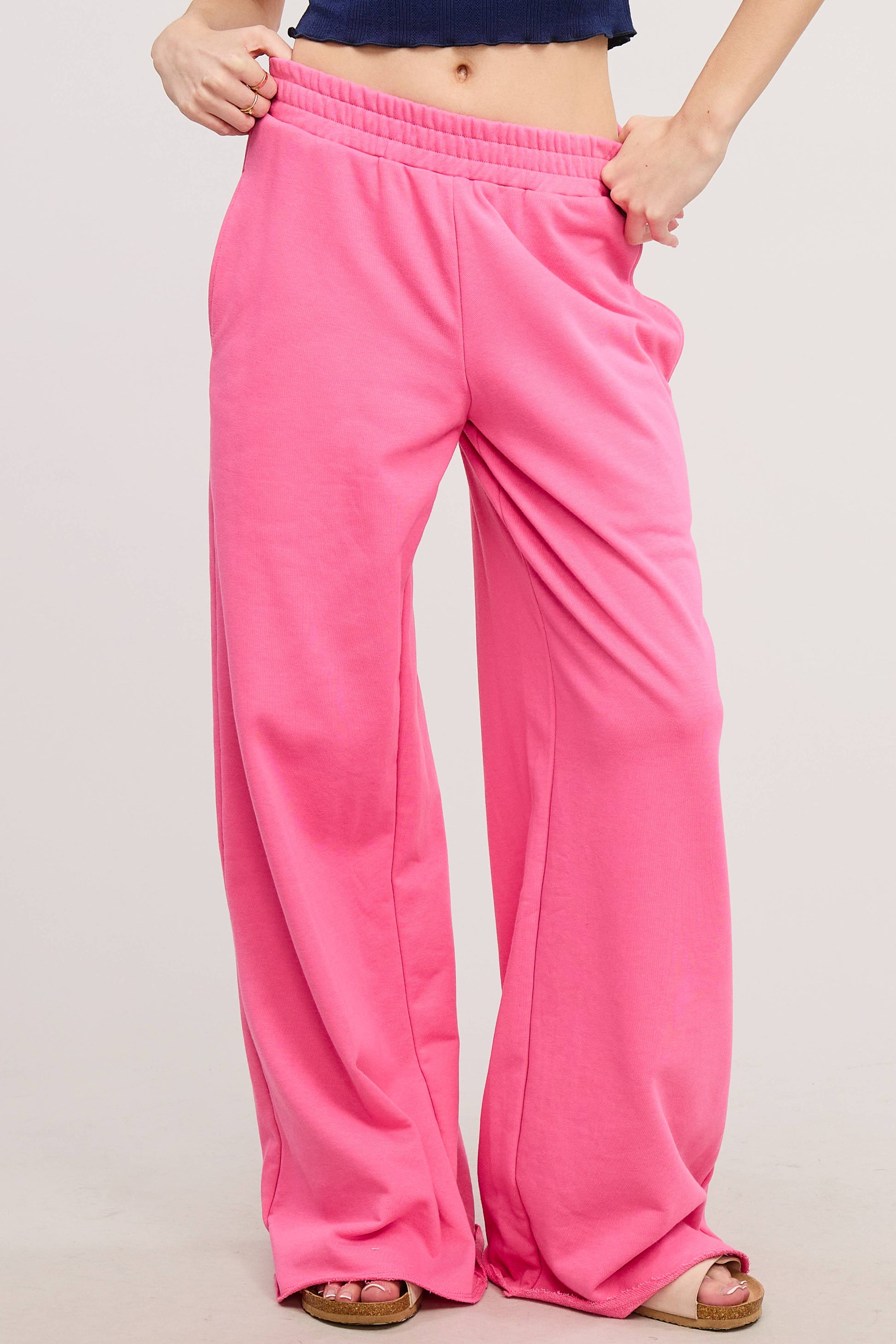 Wide Leg Cotton Jogger Sweatpants