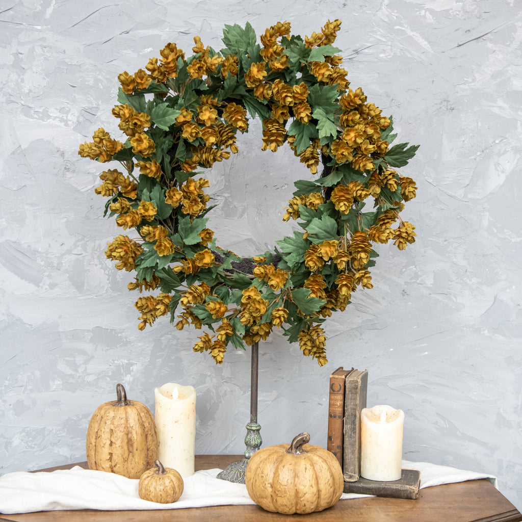 24" GREEN HOPS WREATH