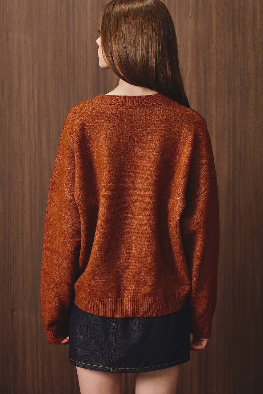"PUMPKIN SWEATER DOODLE DOG" SWEATER