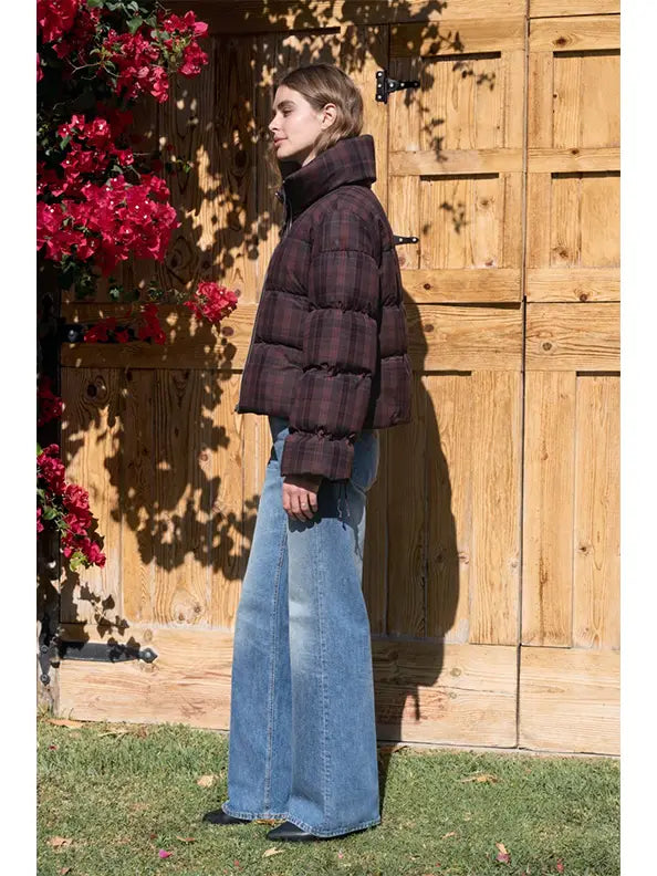 Plaid Puffer Jacket