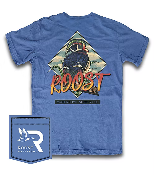 Mens Roost Wood Duck Shield Tee