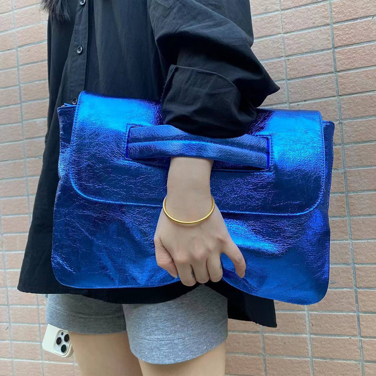 LARGE CAPACITY FILE STORAGE CLUTCH BAG