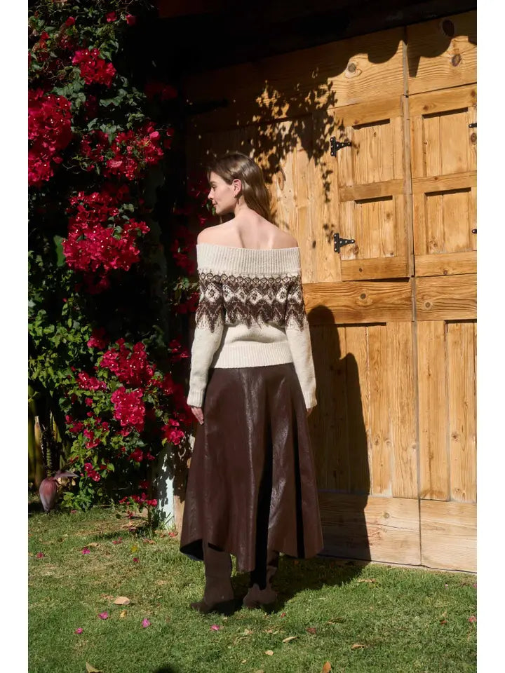 Off The Shoulder Sweater Top
