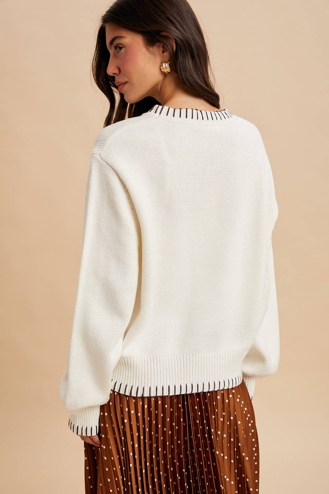 HORSE MOTIF KNITTED SWEATER