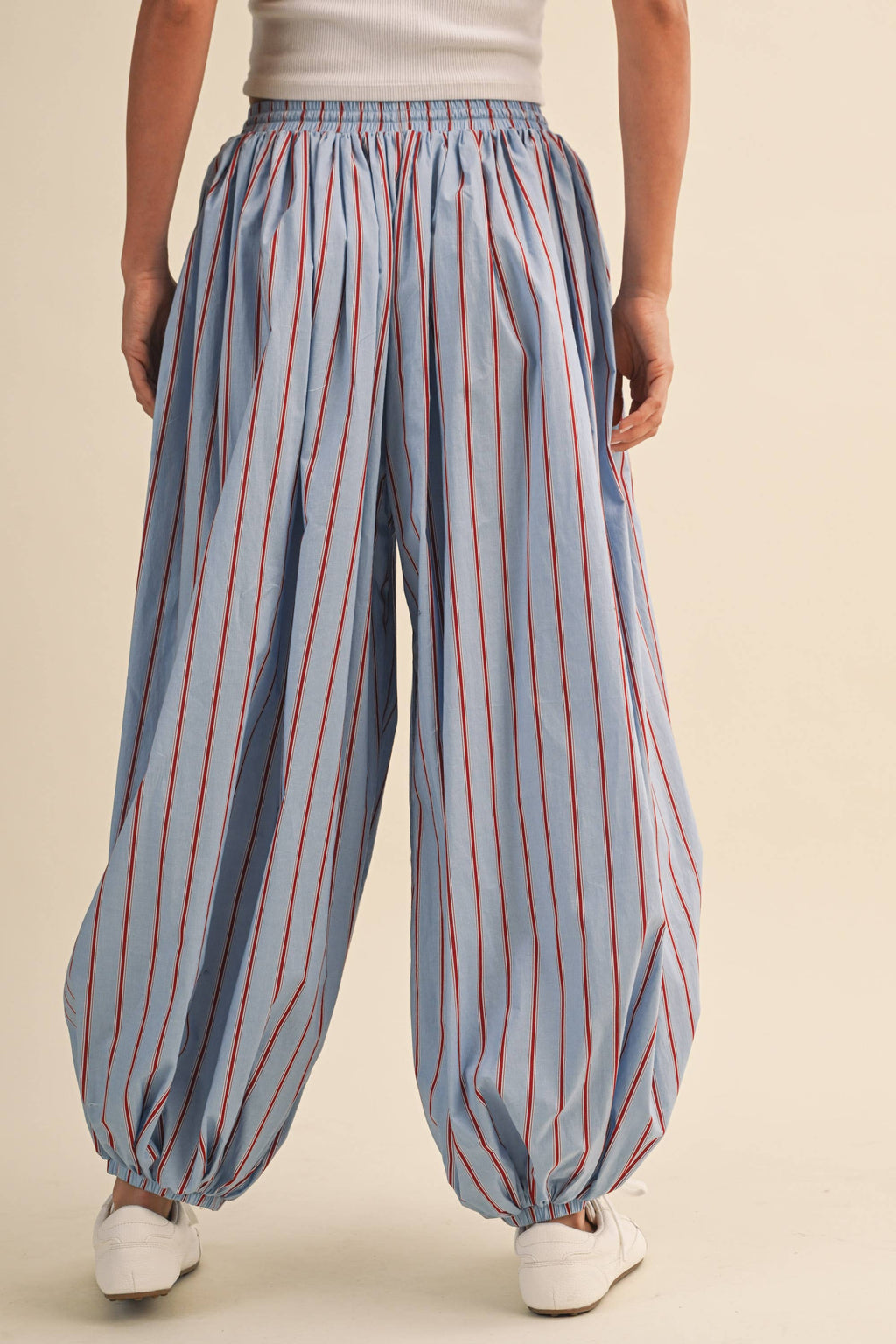 STRIPED BALLOON PANTS