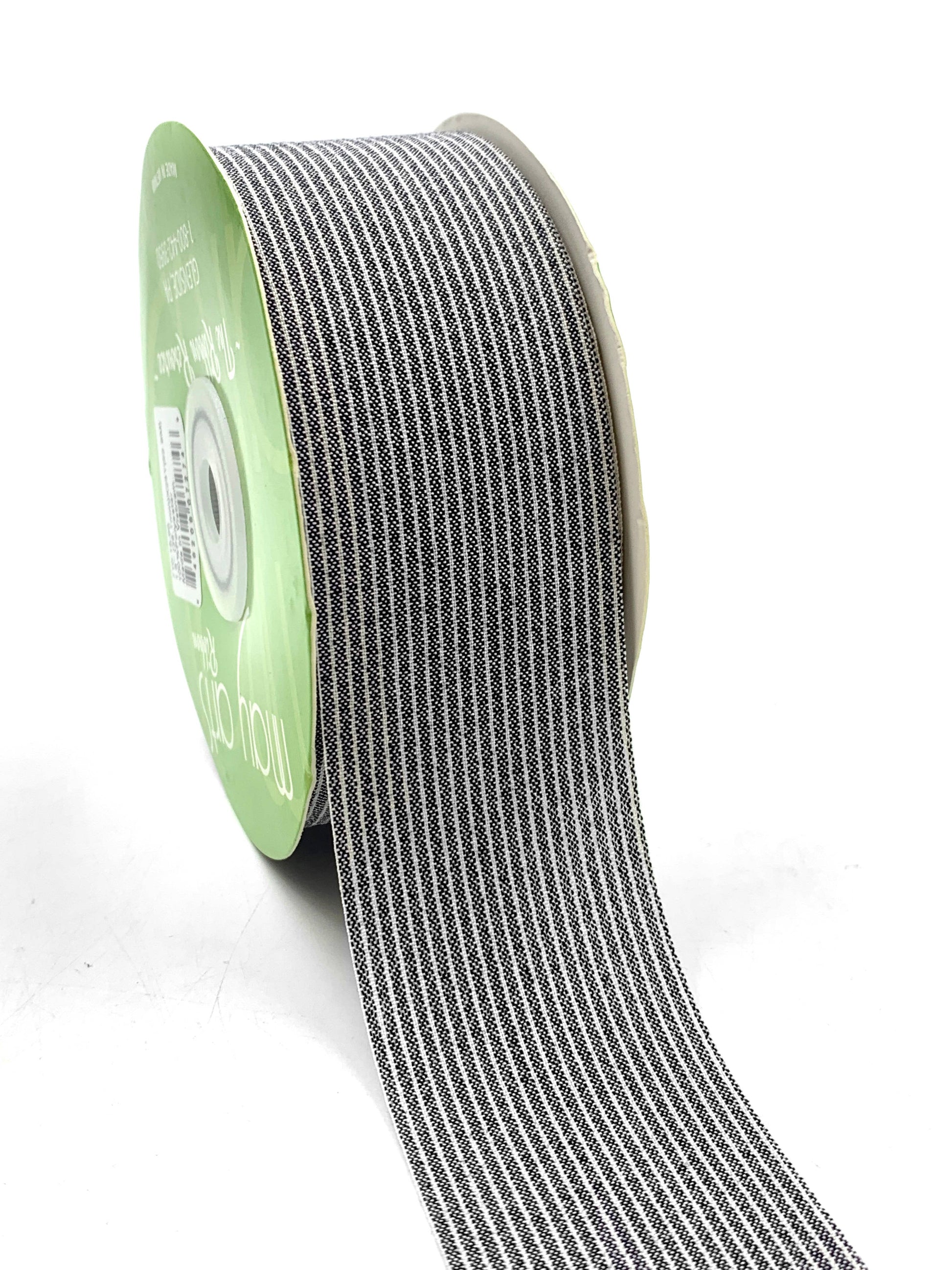 1.5" Gray Vintage Washed Linen Ribbon