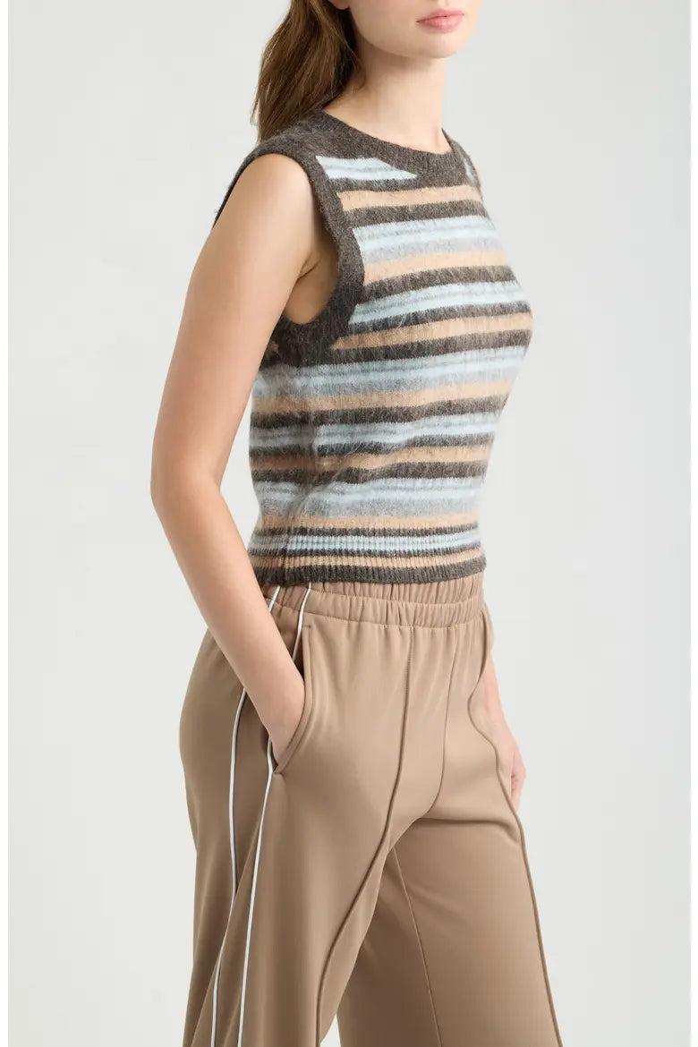 Bastille Striped Knit Vest