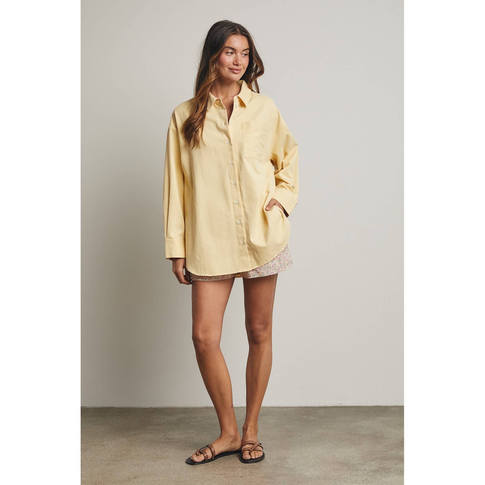 COTTON BUTTON-UP SHIRT