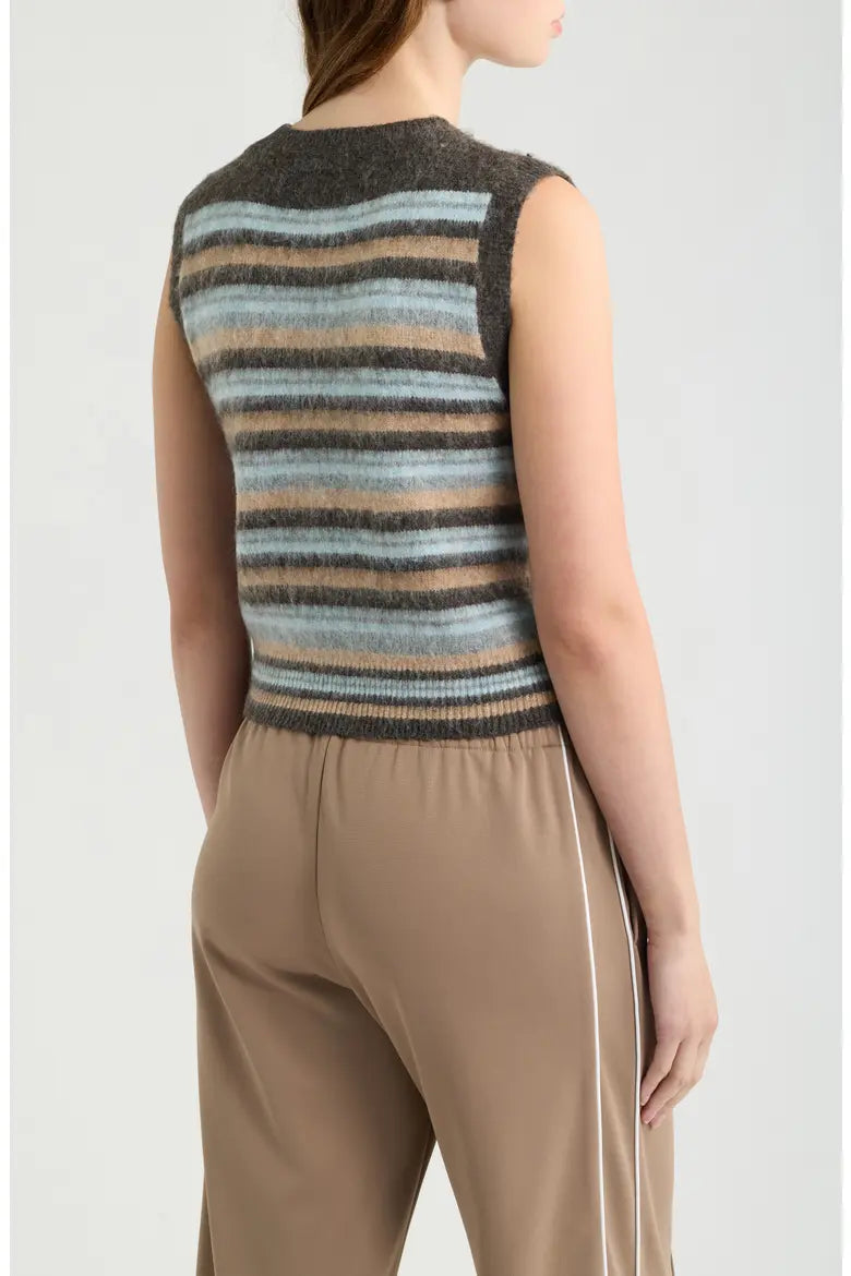 Bastille Striped Knit Vest