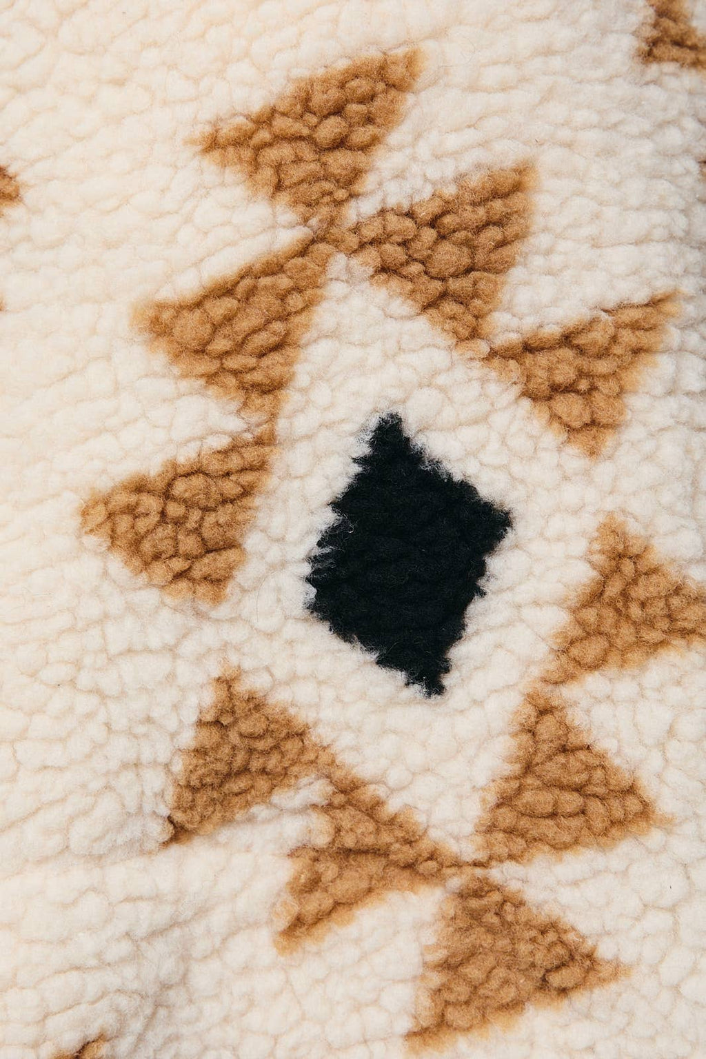 LONG SLEEVE PRINT SHERPA ZIP UP JACKET