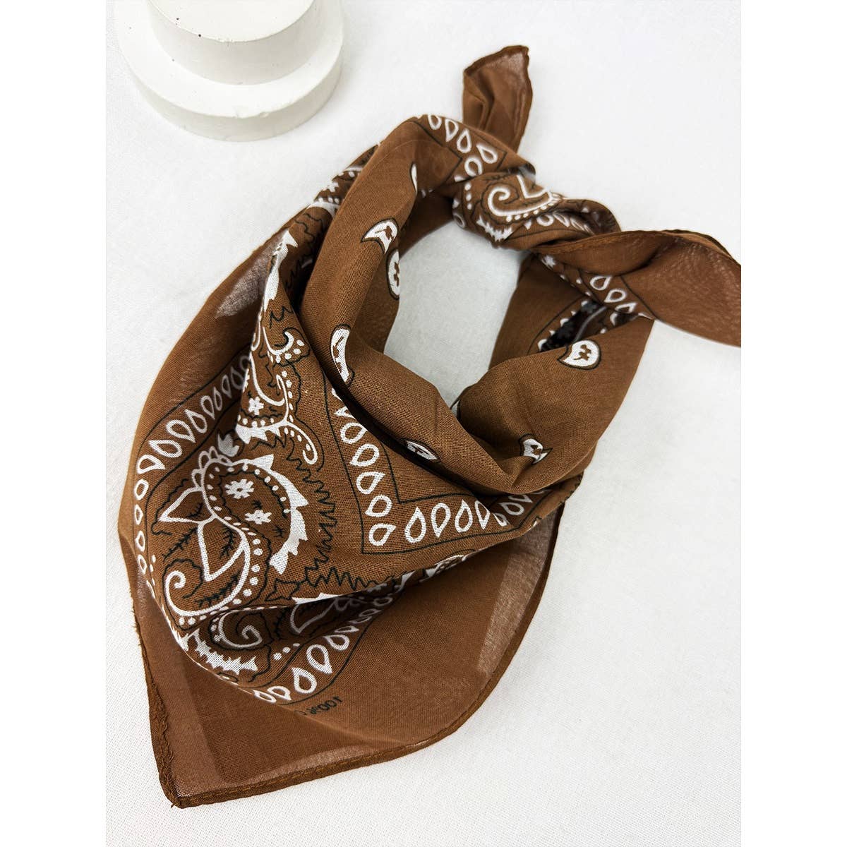 Brown Pasley Pattern Bandanas