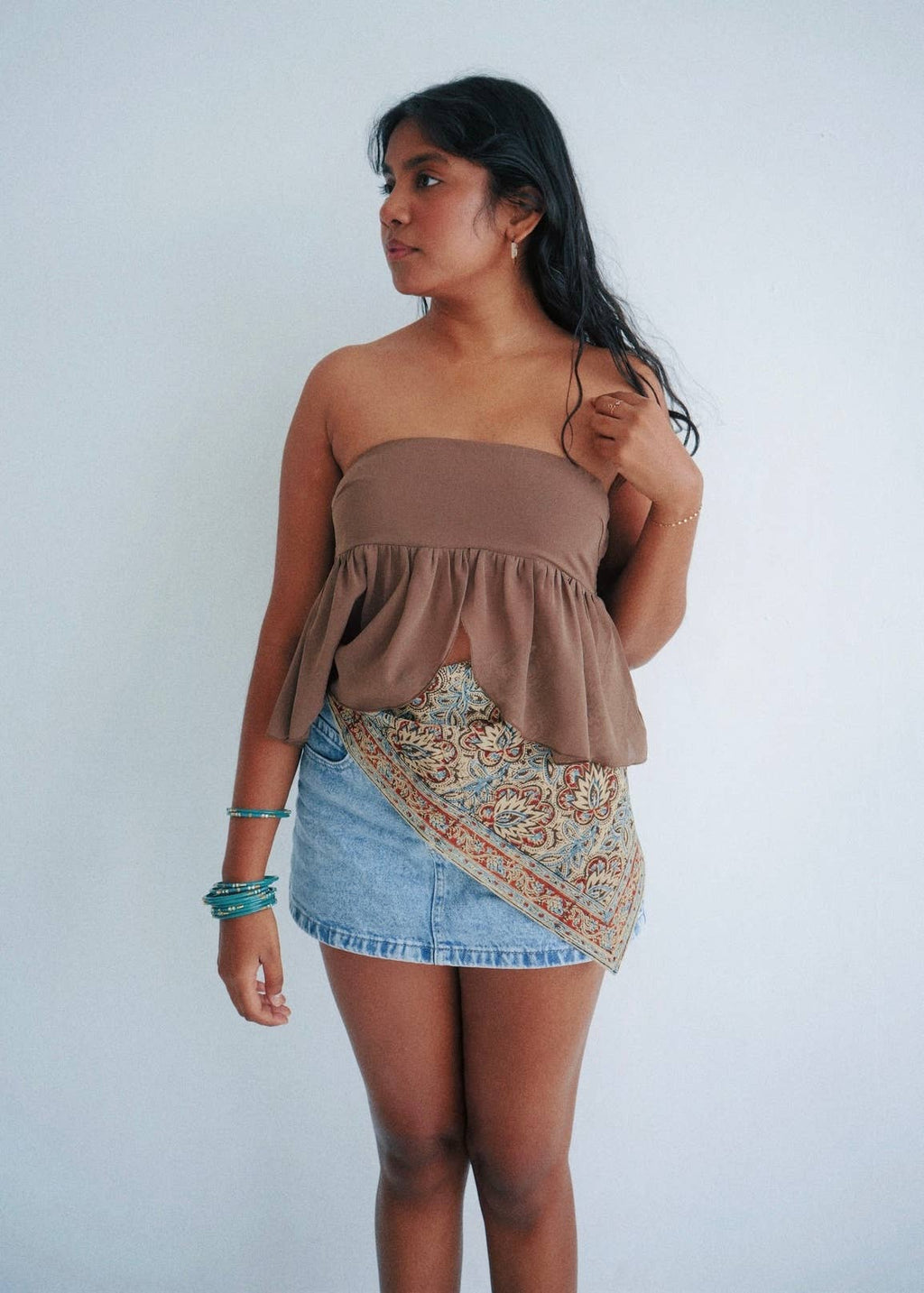 Beaded Beatle - Kalamkari Cotton Bandana