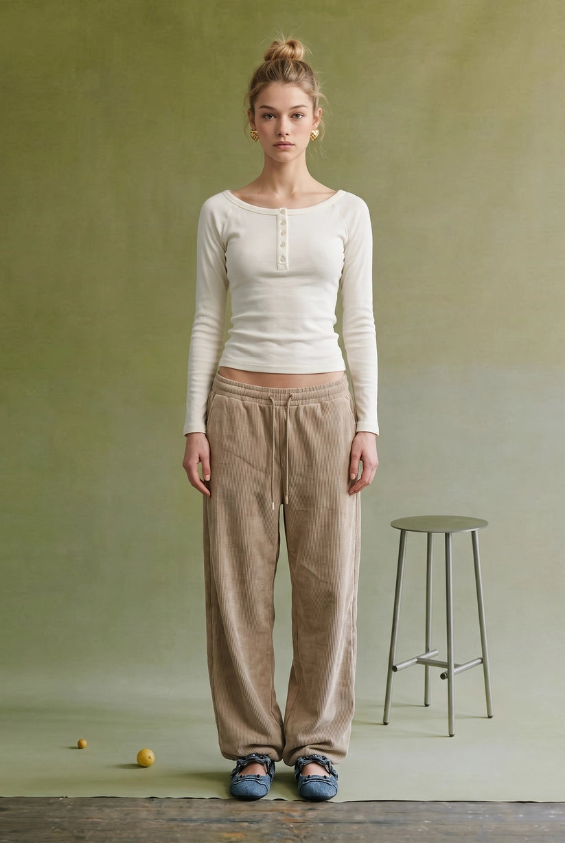 Corduroy Balloon Pants