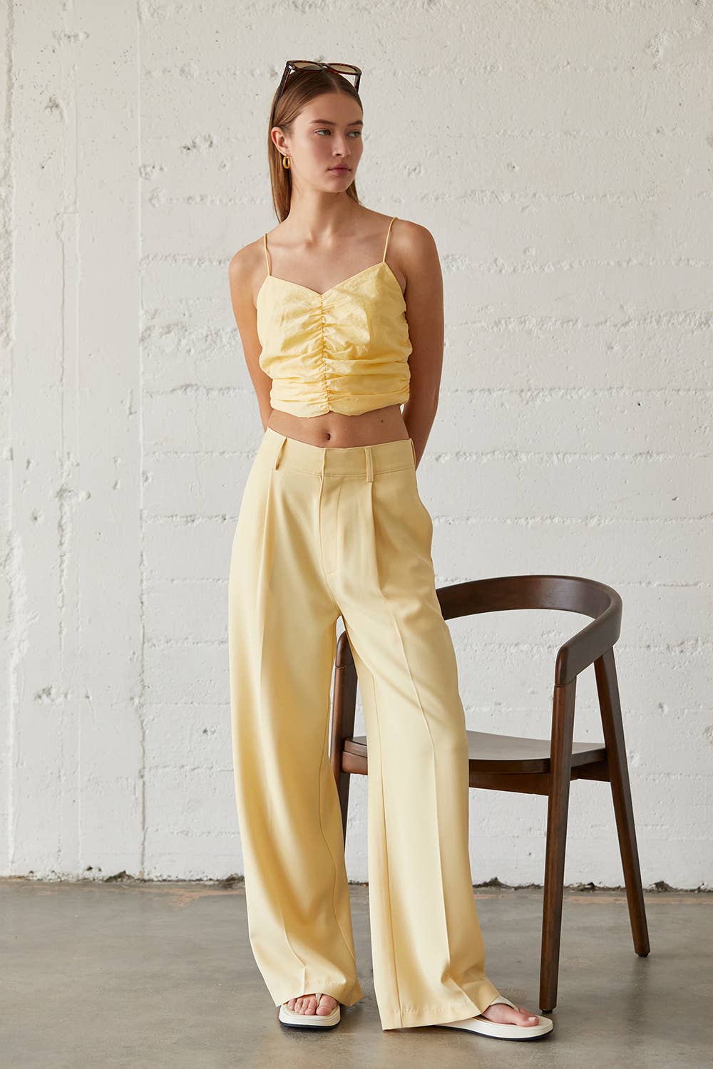 CT8582 - Alice Sheer Shirred Tank