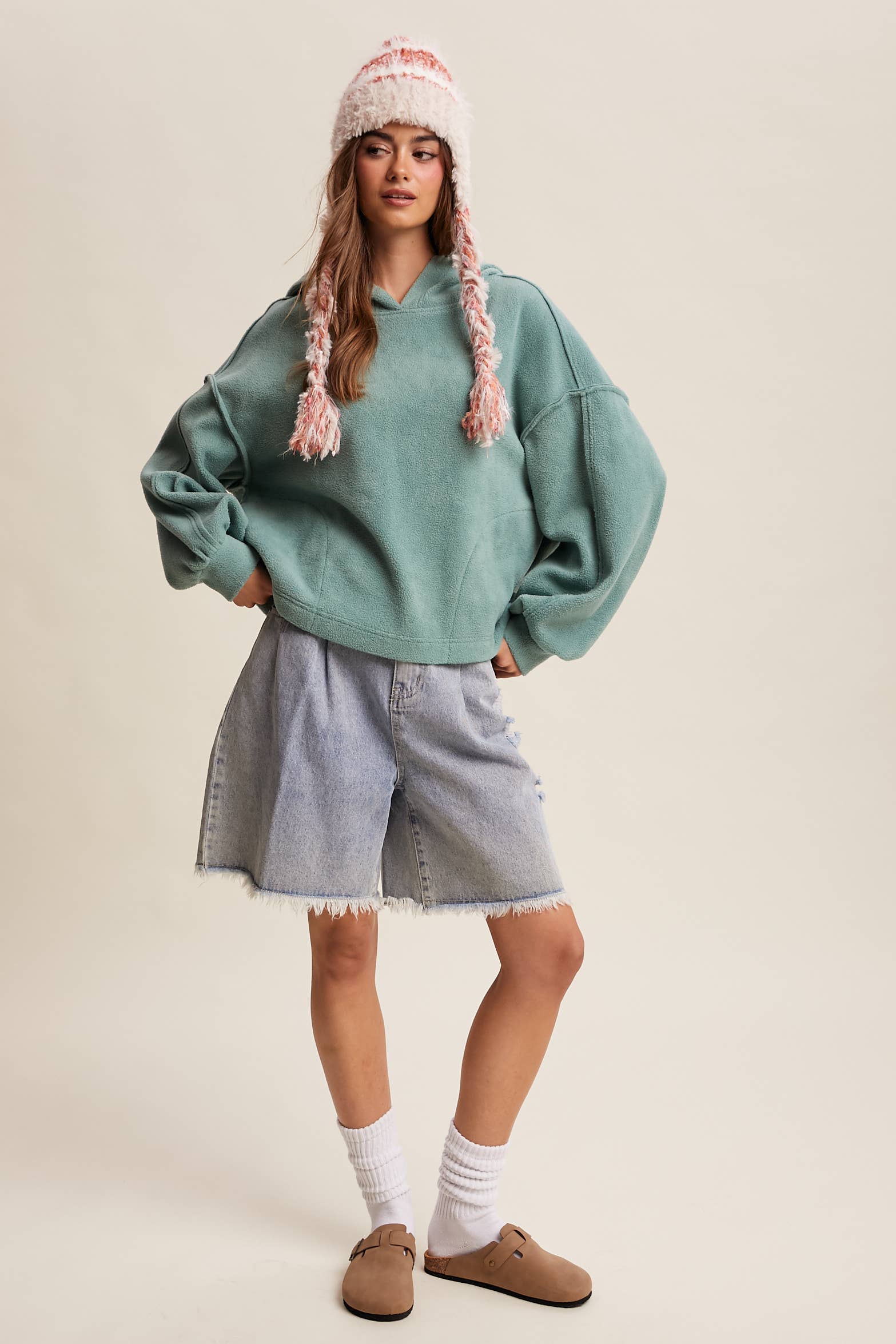 Fleece Hoodie Pullover LT1078