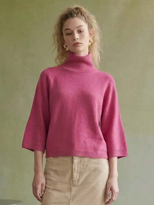 Wide Sleeve Turtleneck Sweater