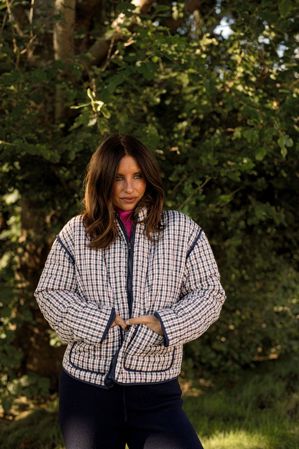 Americana Plaid Quilted Jacket