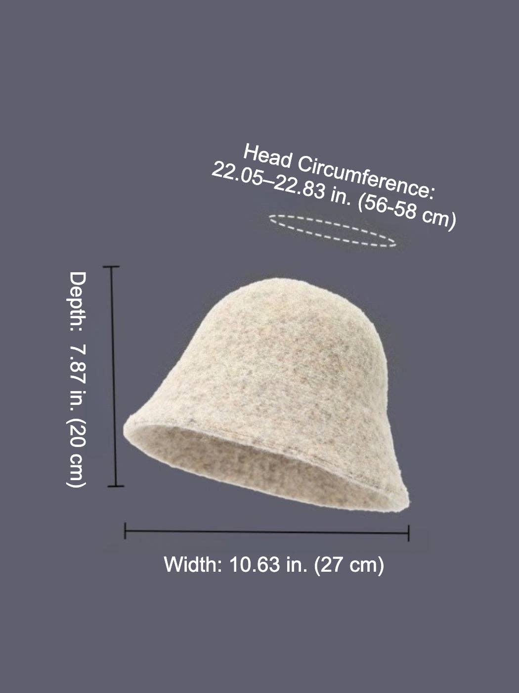 Haila - Winter Solid Color Bucket Hat for Women