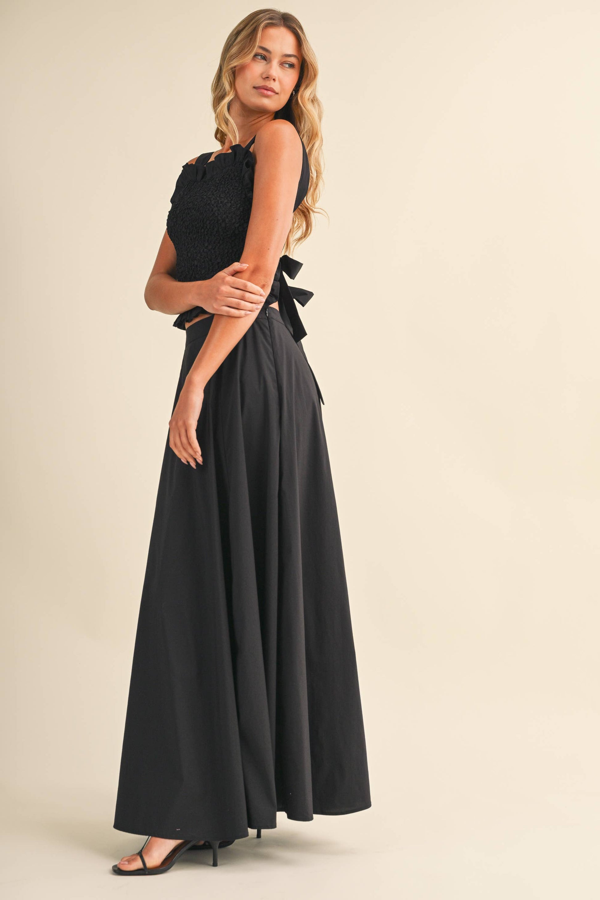 A LINE MAXI SKIRT