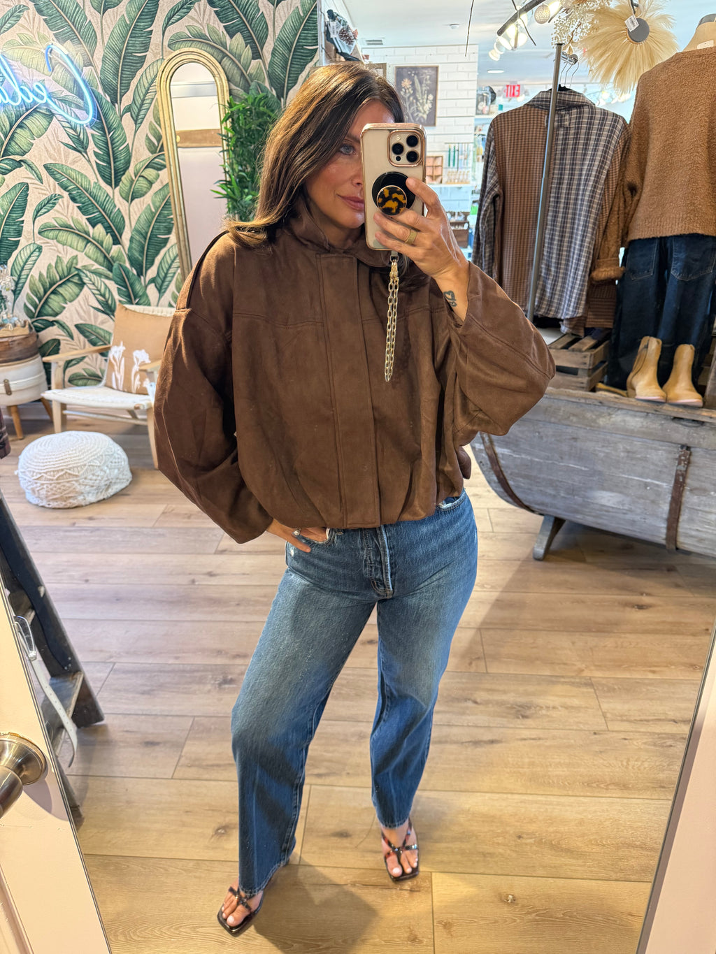 SUEDE BUBBLE JACKET