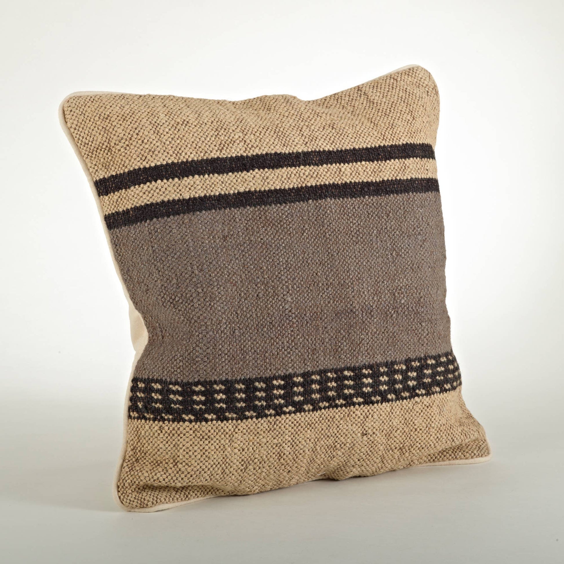 Kilim Design Throw Pillow With Down Filling