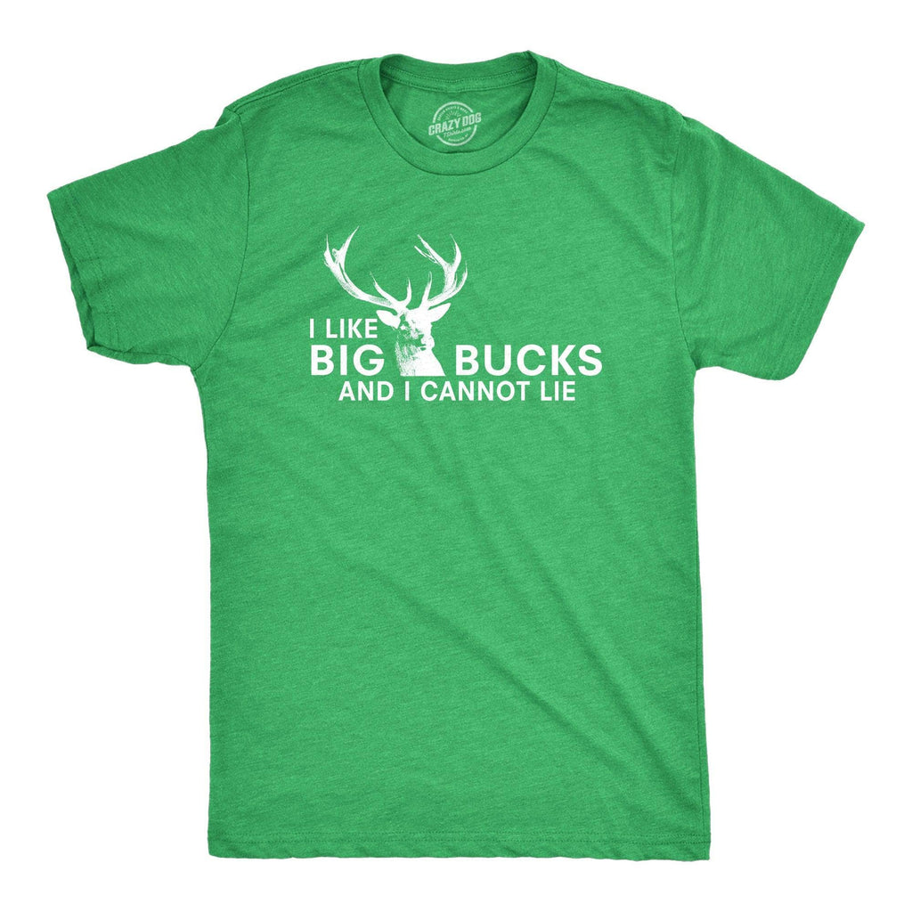 I Like Big Bucks Men's Tshirt Hunting Graphic Tee Western T