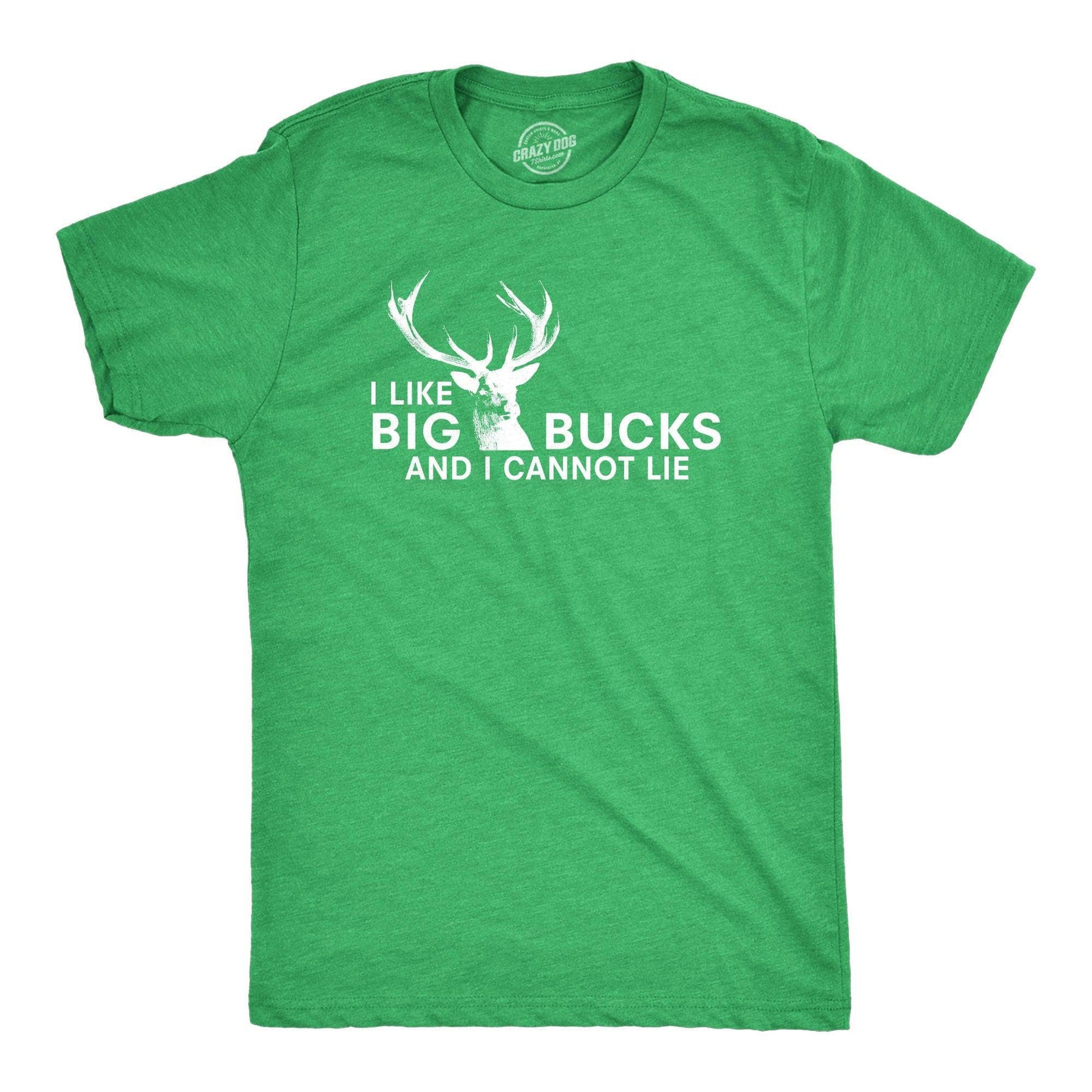 I Like Big Bucks Men's Tshirt Hunting Graphic Tee Western T