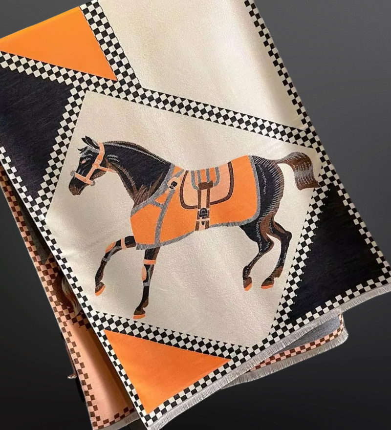 Equestrian Saddle Blanket Scarf