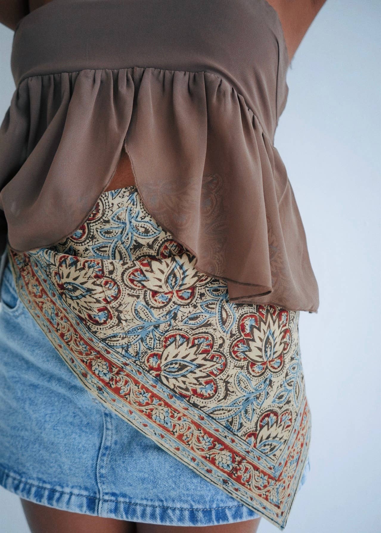 Beaded Beatle - Kalamkari Cotton Bandana