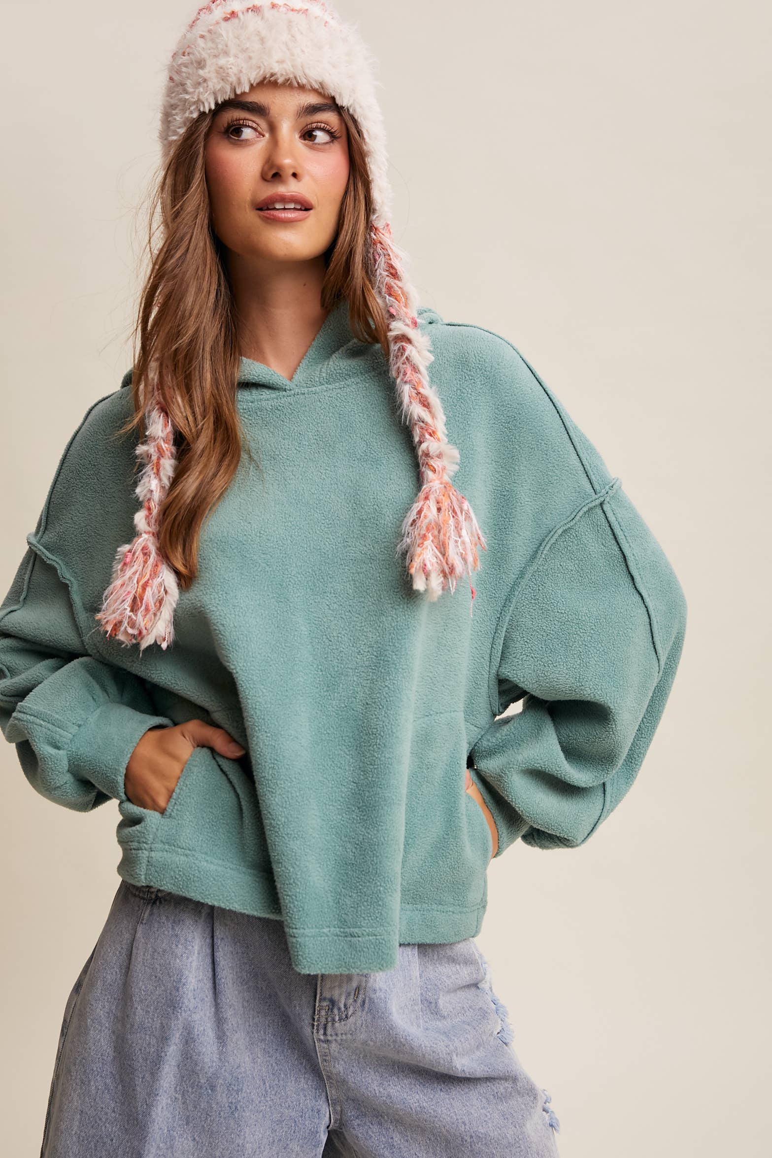 Fleece Hoodie Pullover LT1078