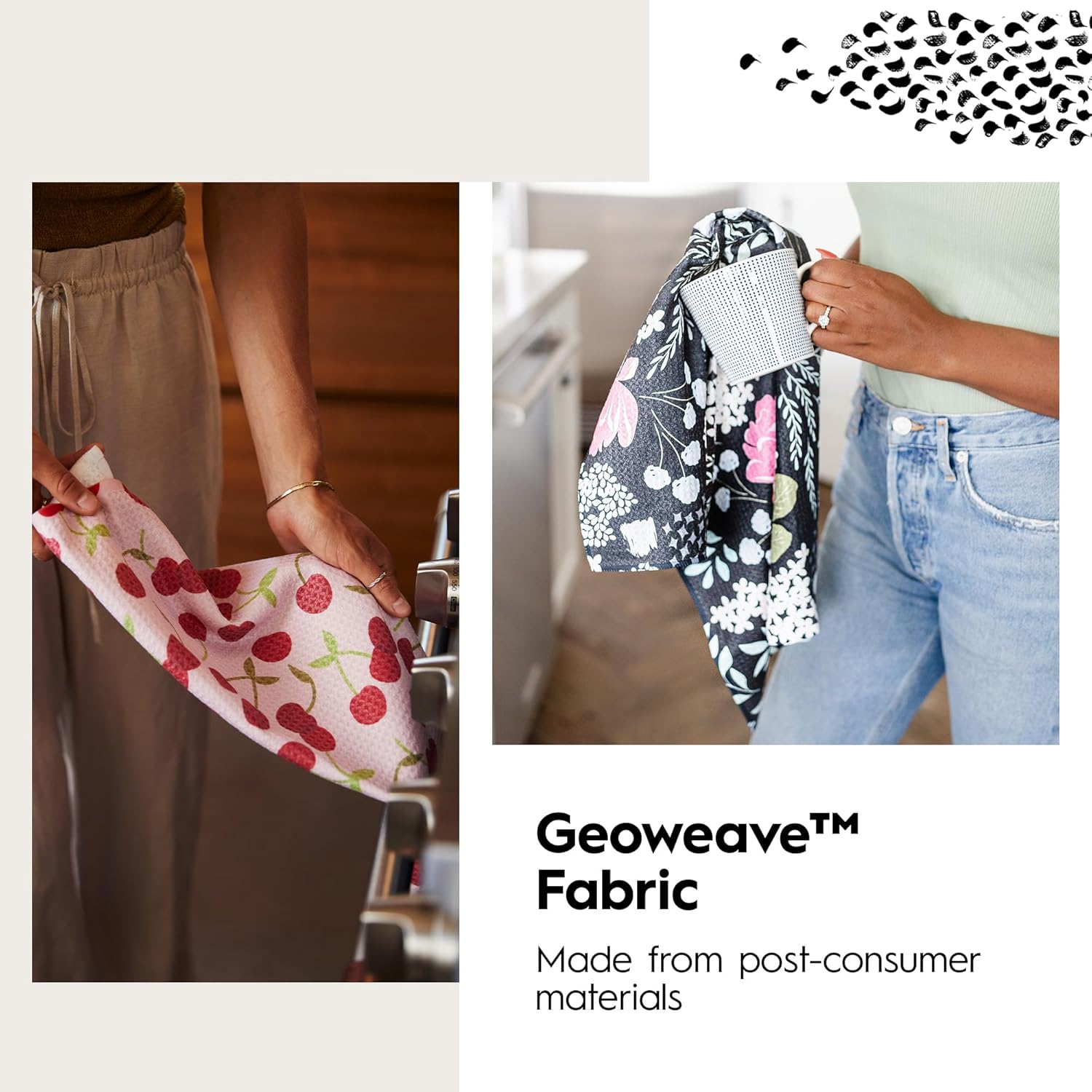 Be Merry Plaid Geometry Tea Towel