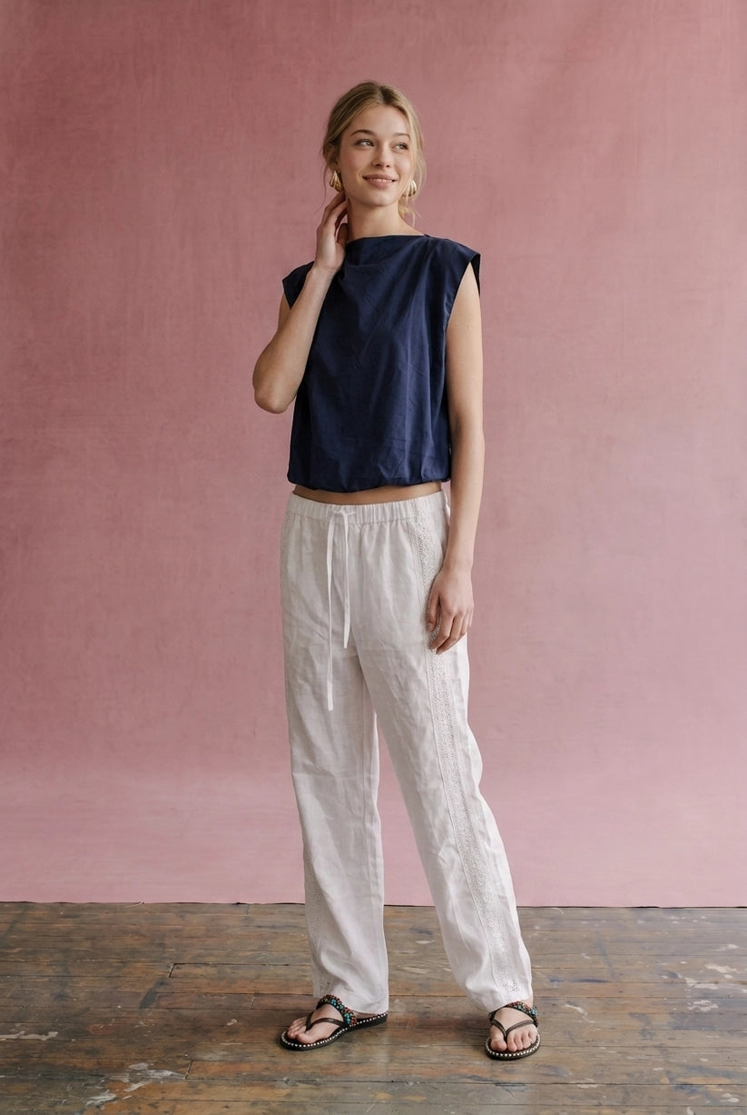 Bubble Hem Sleeveless Top