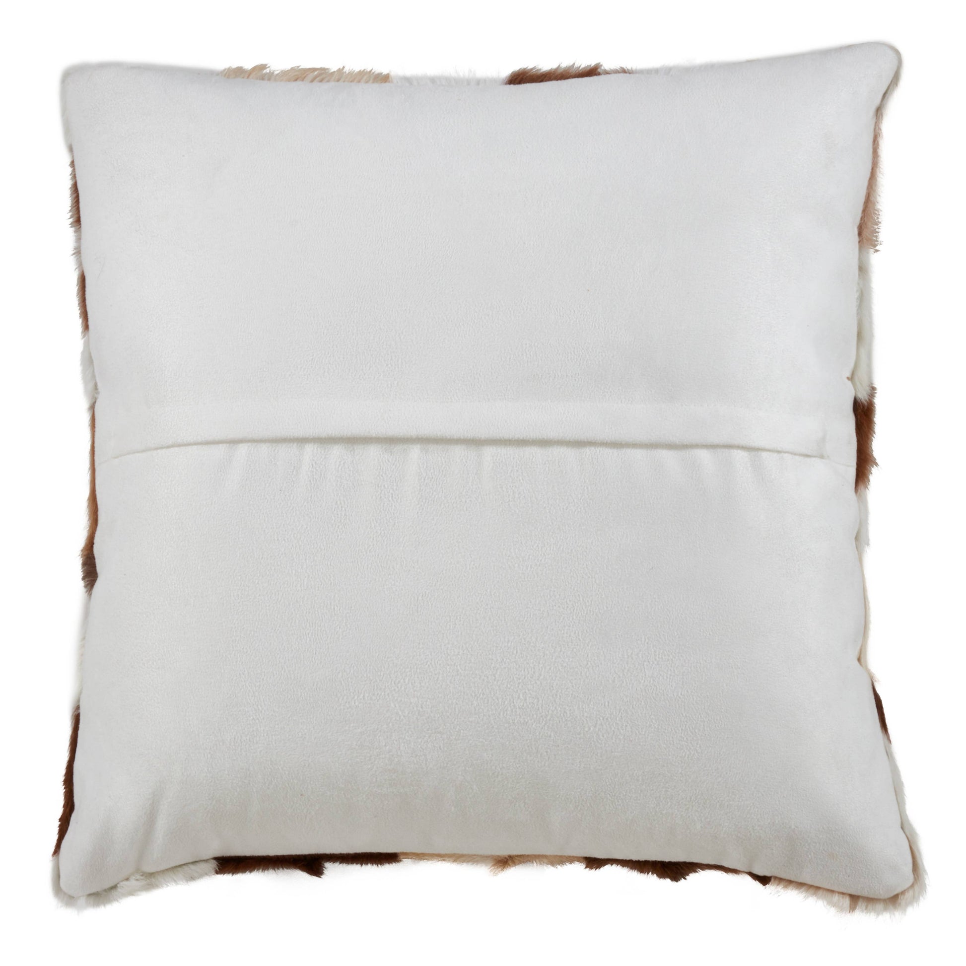 Patchwork Goat Fur Pillow - Poly Filled
